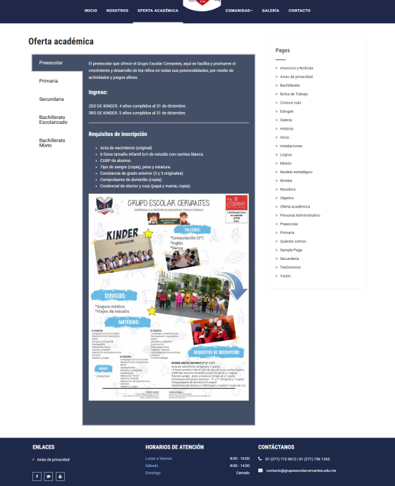 Oferta Académica  Preescolar 