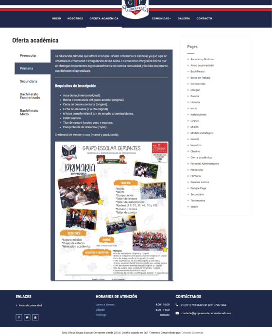 Oferta Académica  Primaria