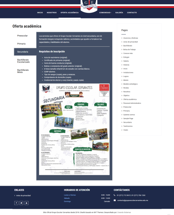 Oferta Académica  Secundaria