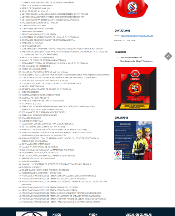 Cursos de Seguridad Industrial